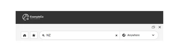 Data browser search bar with a search term entered.